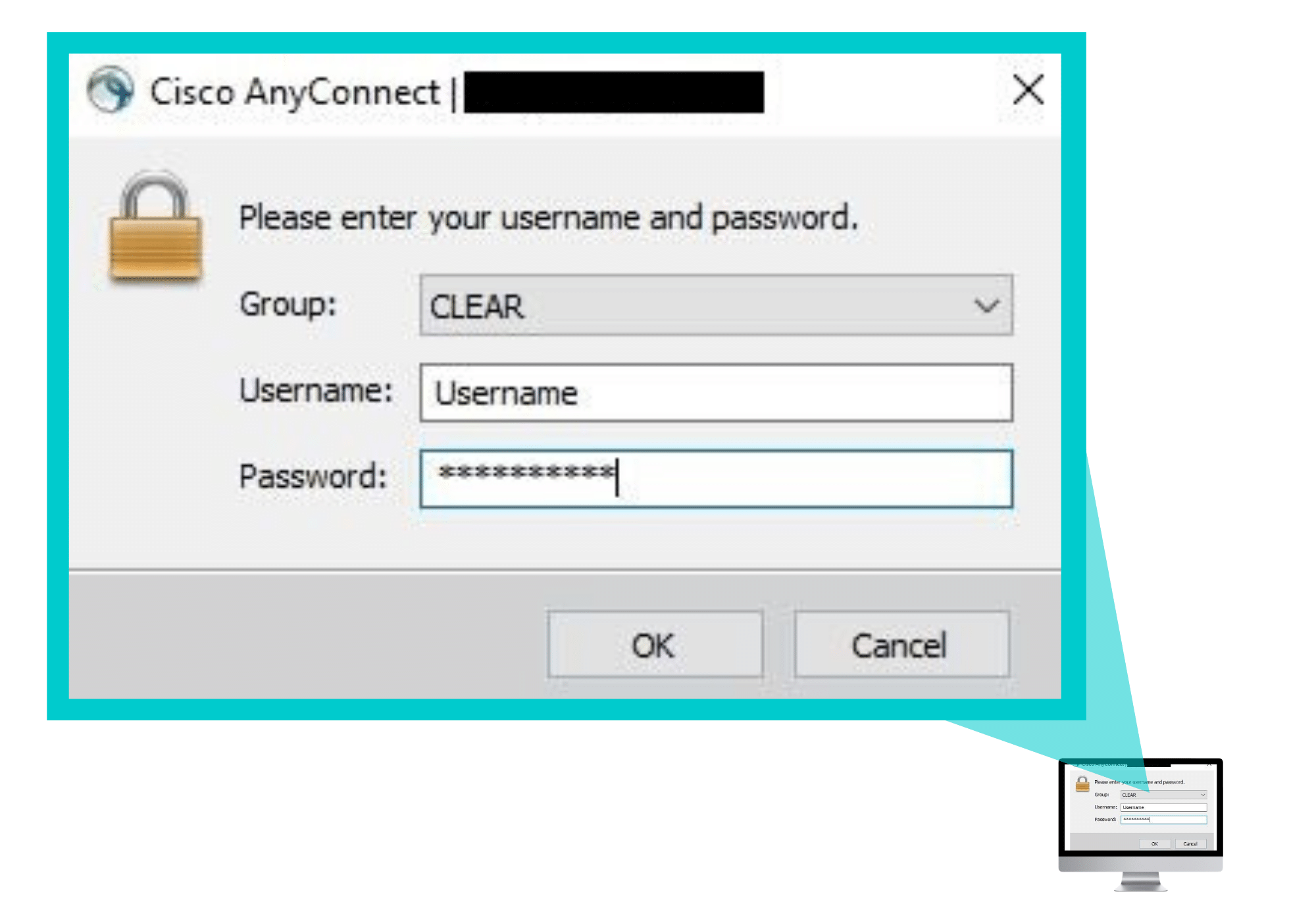 providing VPN credentials for 2FA using Portnox AgentP