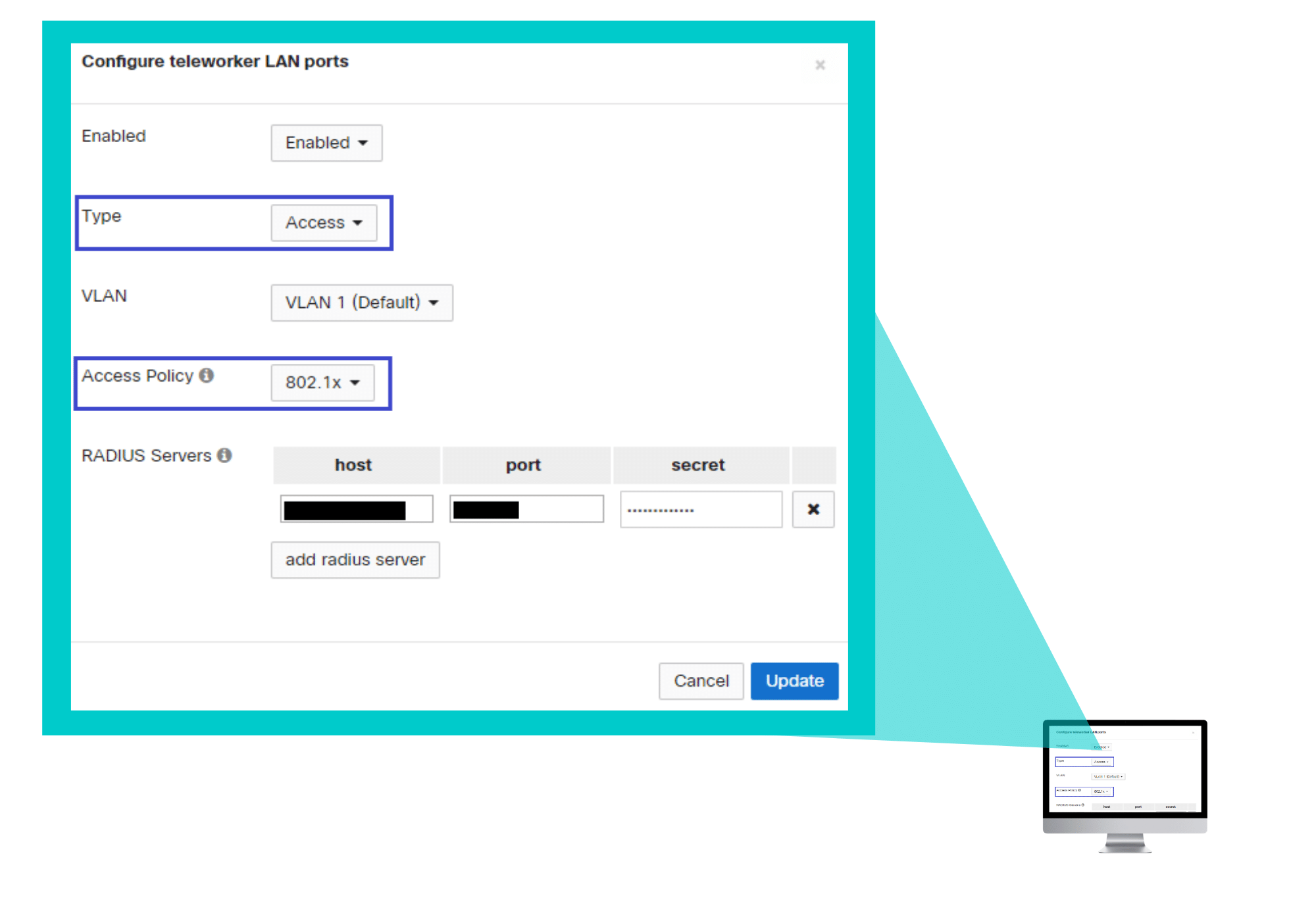 Configuring your teleworker LAN ports.