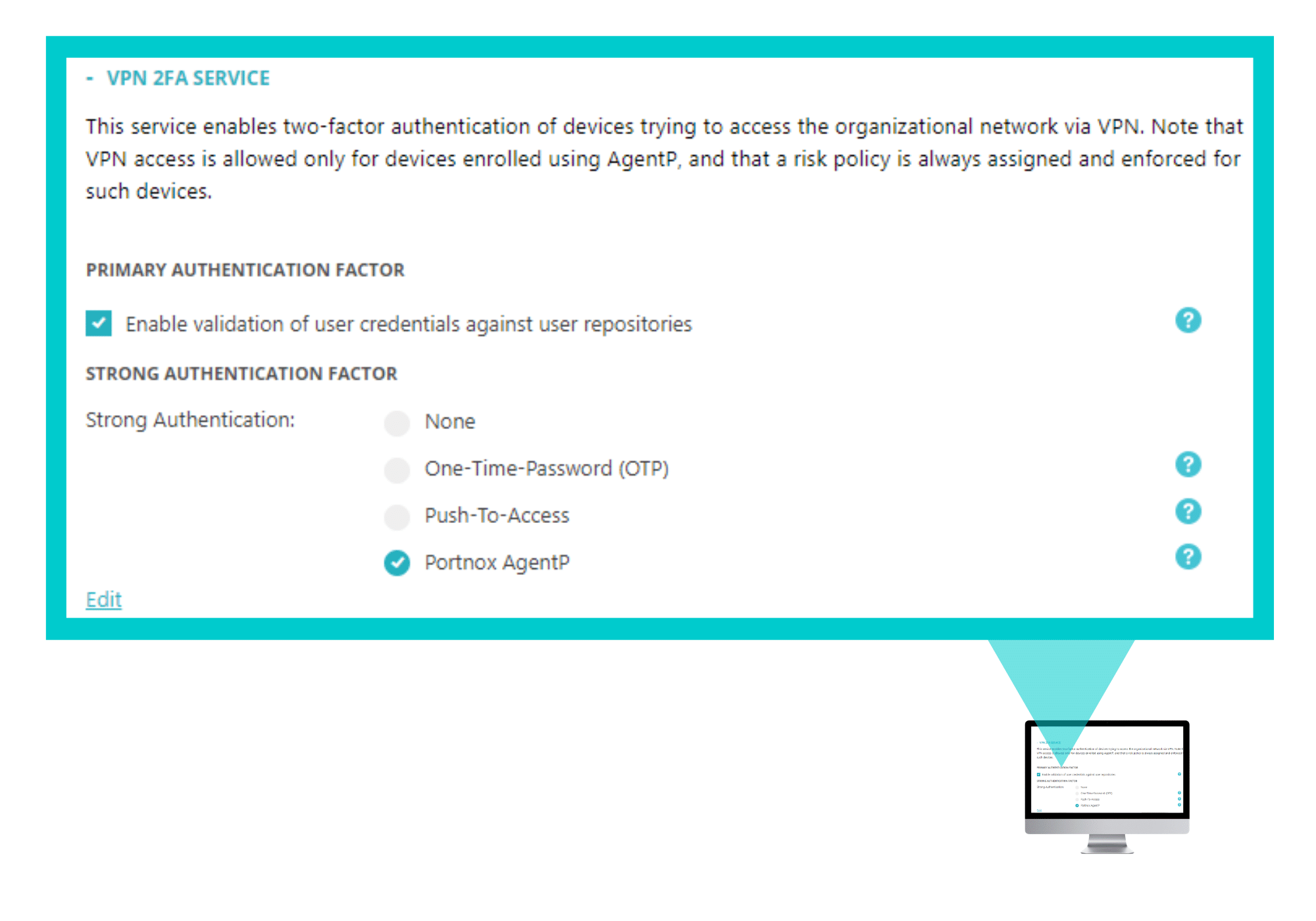 leveraging MFA for VPN is easy with Portnox