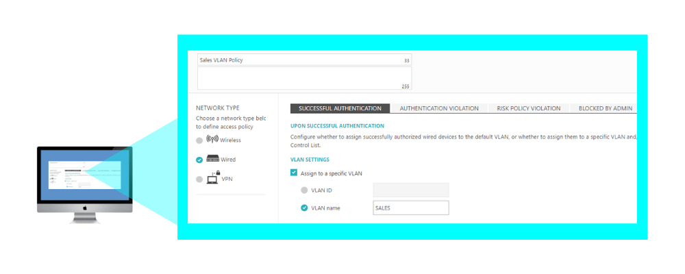 setting access control policy with Portnox CLEAR