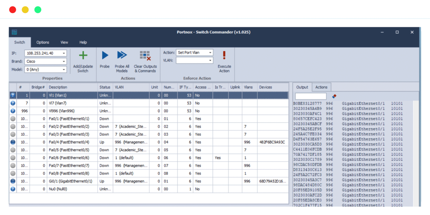 port monitoring portnox